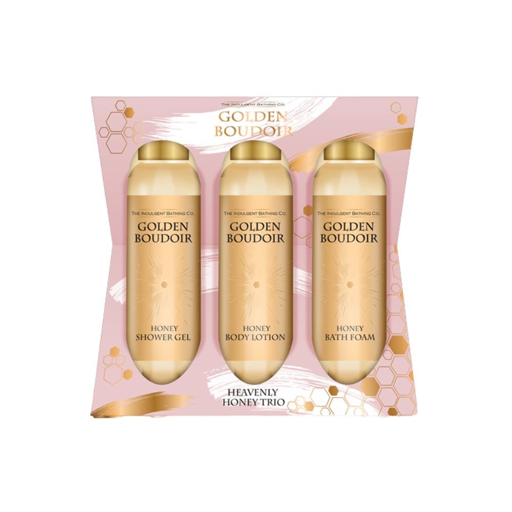 Xpel The Indulgent Bathing Co. Golden Boudoir Heavenly Honey Trio Gift Set
