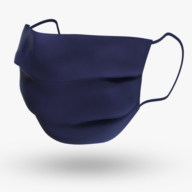 Toscana Pleated Reusable Mask Navy Blue - Medium