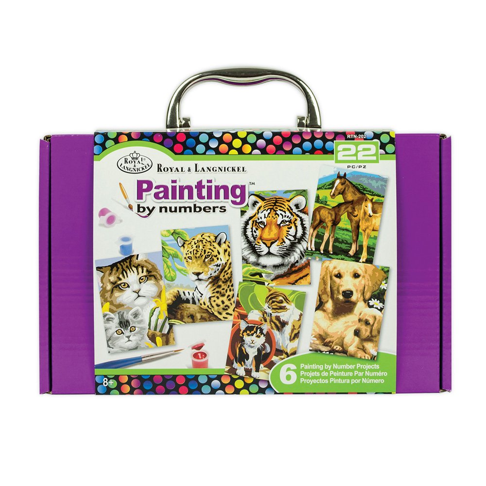Royal And Langnickel Purple Colour By Number 22pc Painting Kit