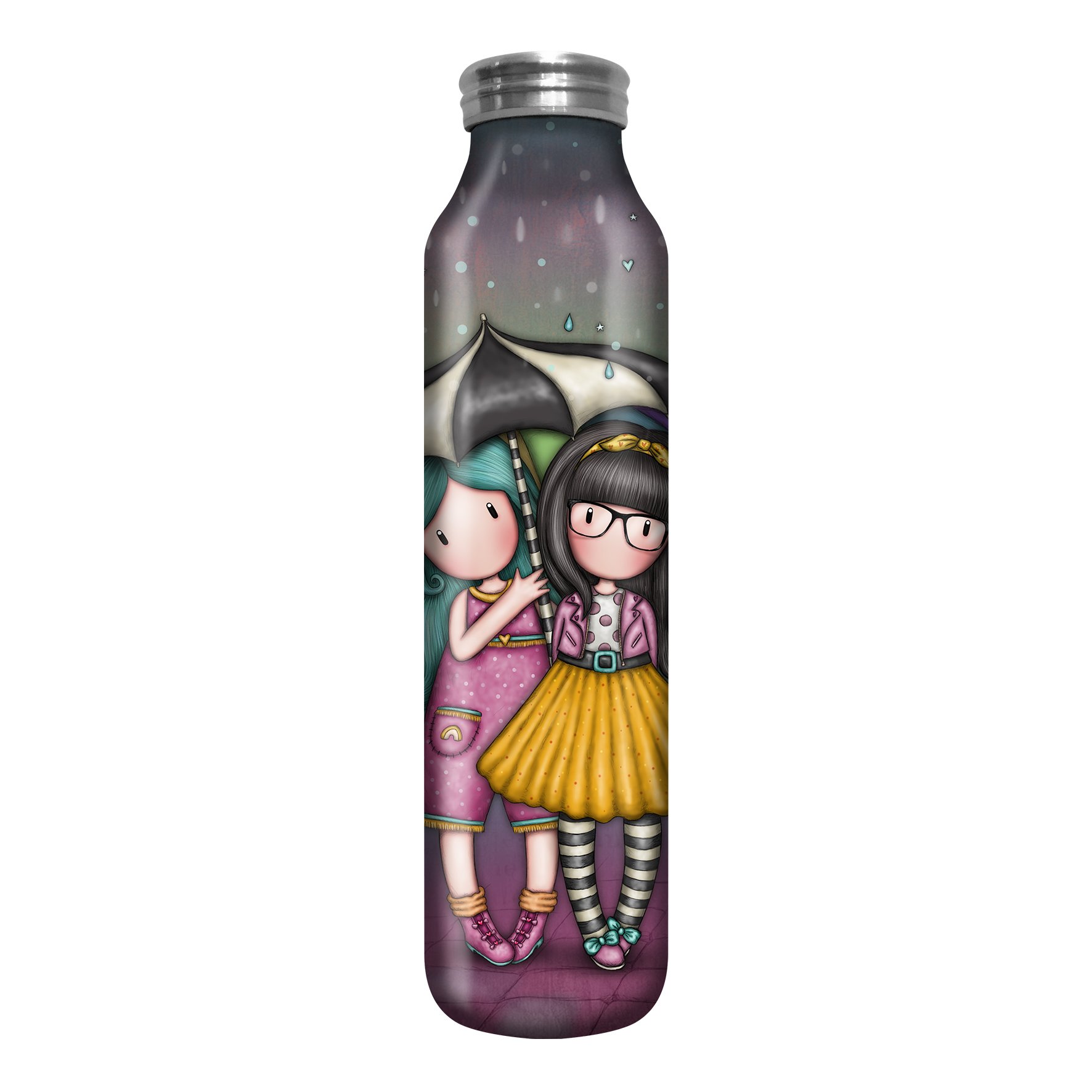 Santoro London Gorjuss Be Kind To Each Other Insulated Metal Water Bottle