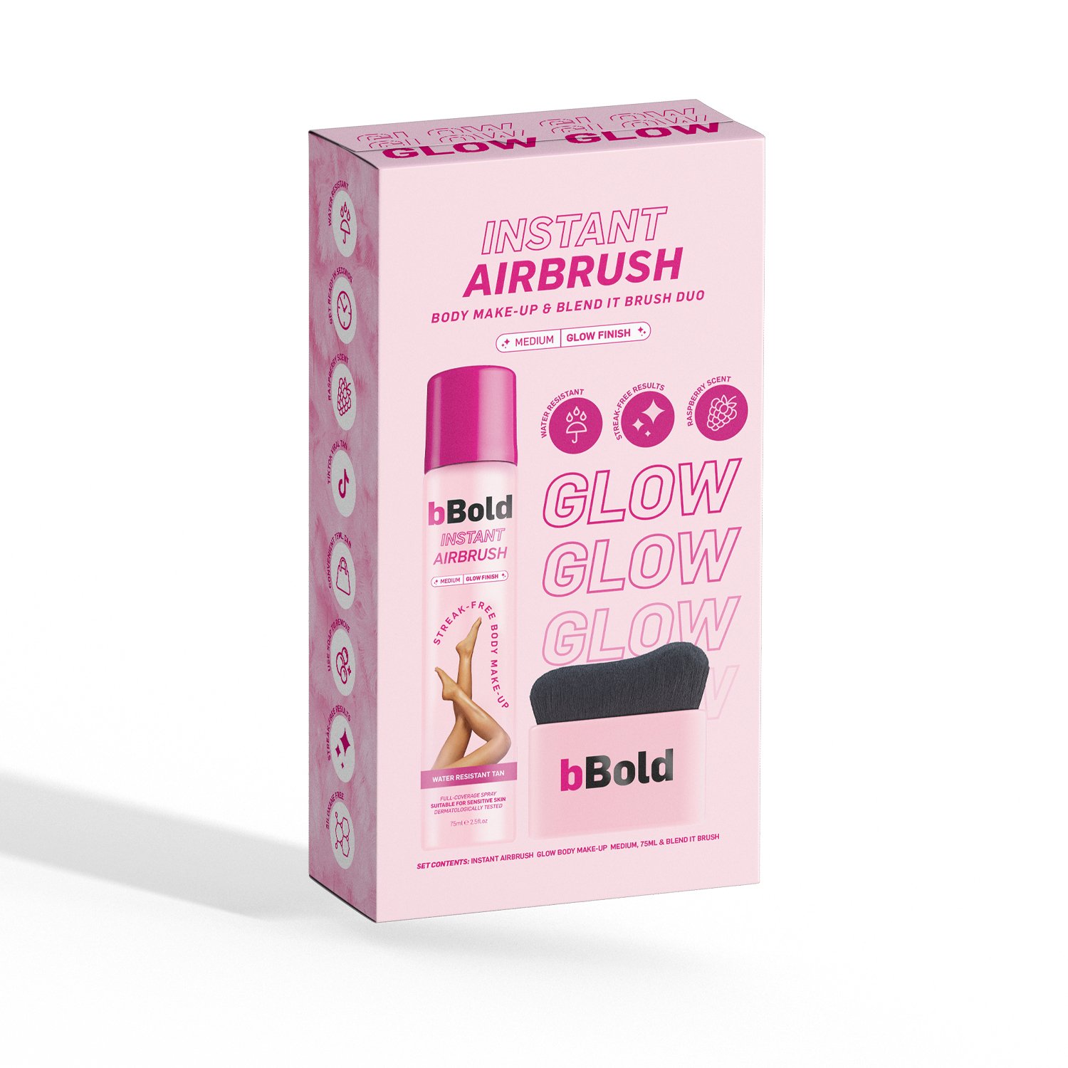 bBold Instant Airbrush Glow Medium Dark 2pc Box Kit