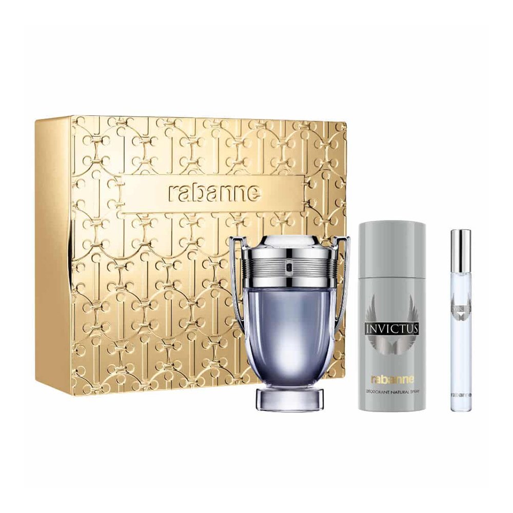 Paco Rabanne Invictus 100ml 3pc Gift Set