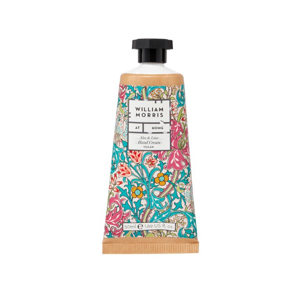 Heathcote And Ivory William Morris At Home Aloe and Lime 50ml Golden Lily Light Hand Cream