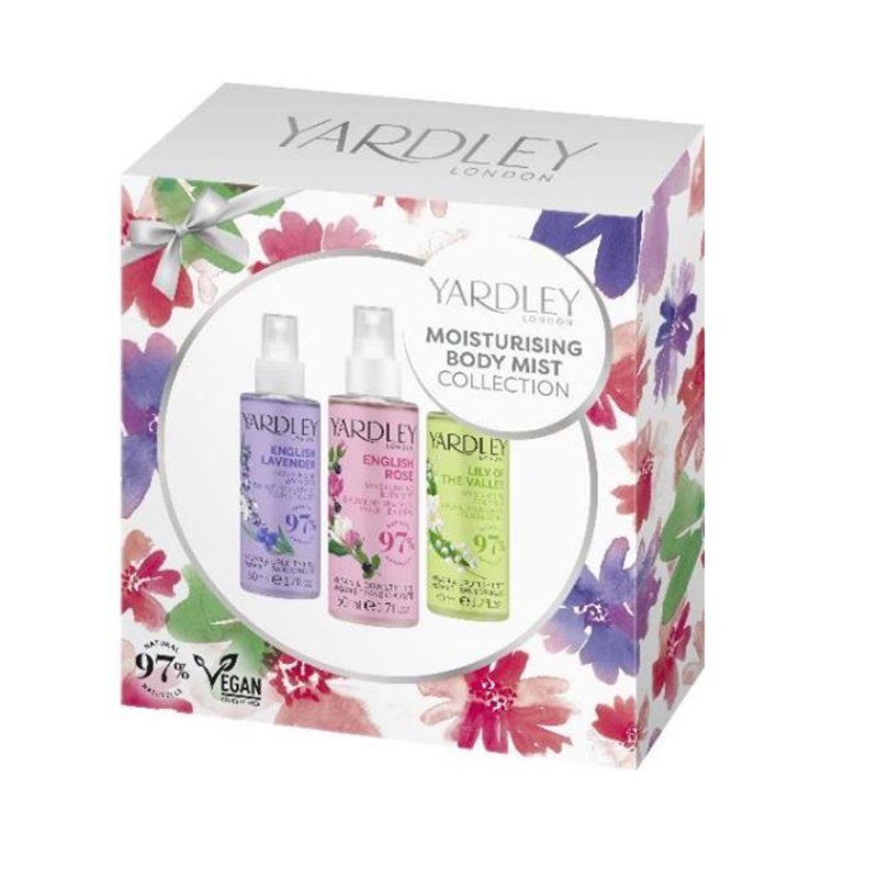 Yardley Traditional 50ml 3pc Fragrance Mist Gift Set