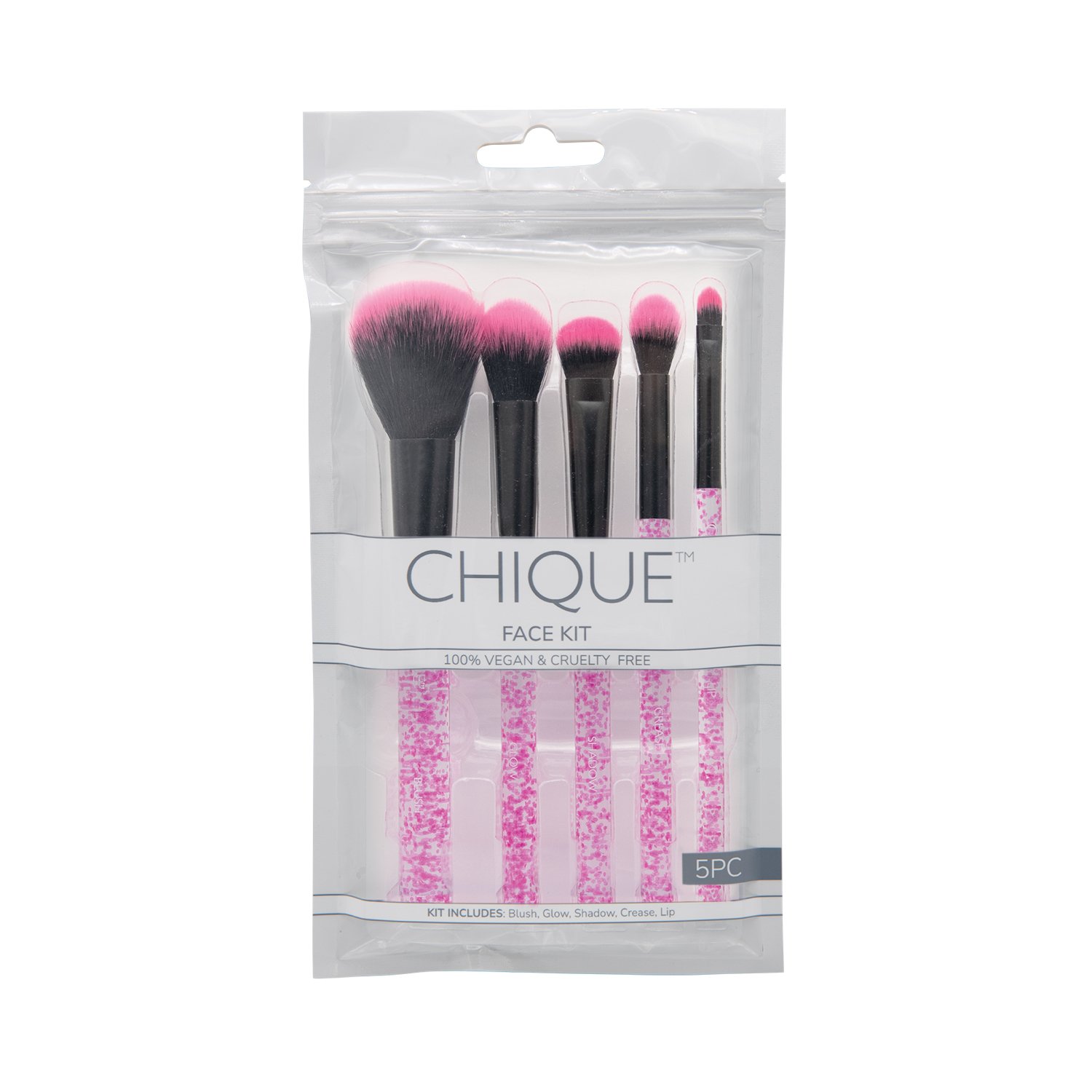 Royal And Langnickel Chique 5pc Pink Multi Glitter Everyday Face Kit