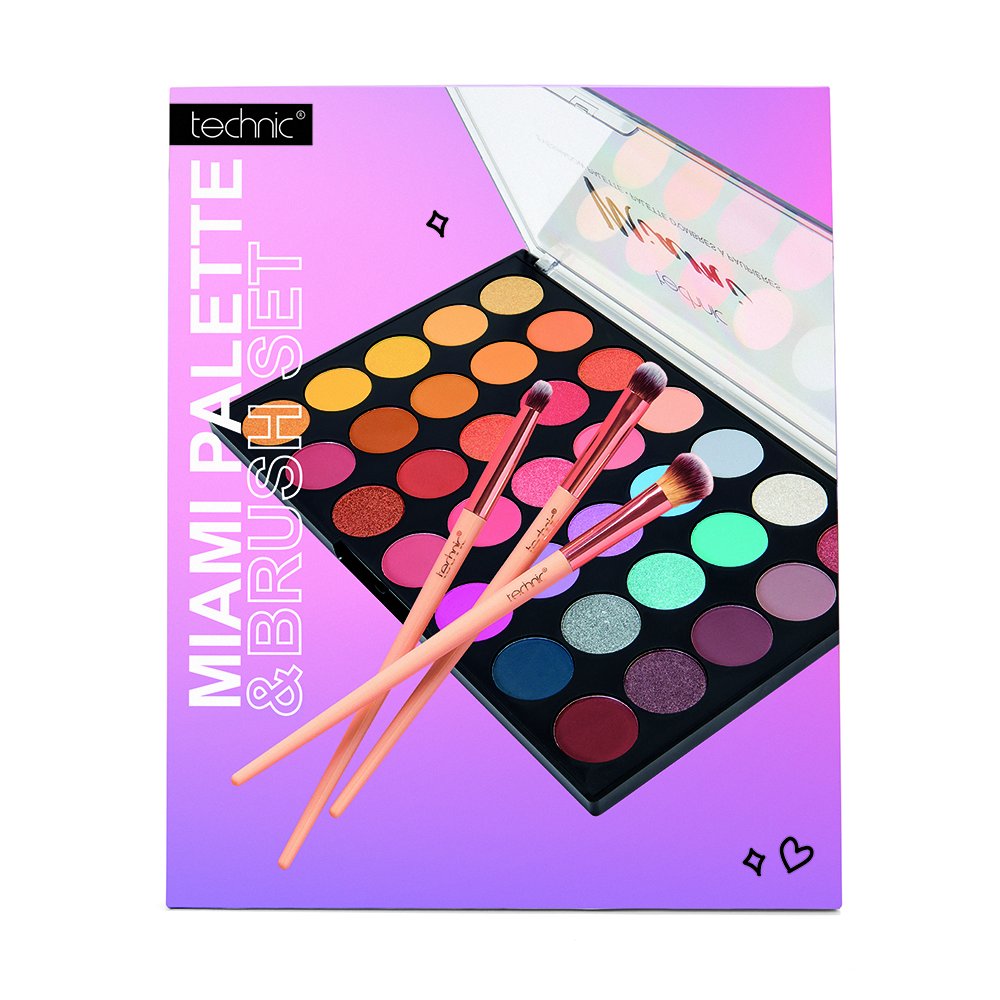 Technic Miami Eyeshadow Palette & Brushes