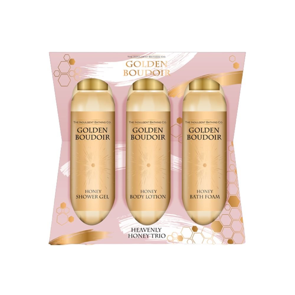 Xpel The Indulgent Bathing Co. Golden Boudoir Honey Bliss Trio Gift Set