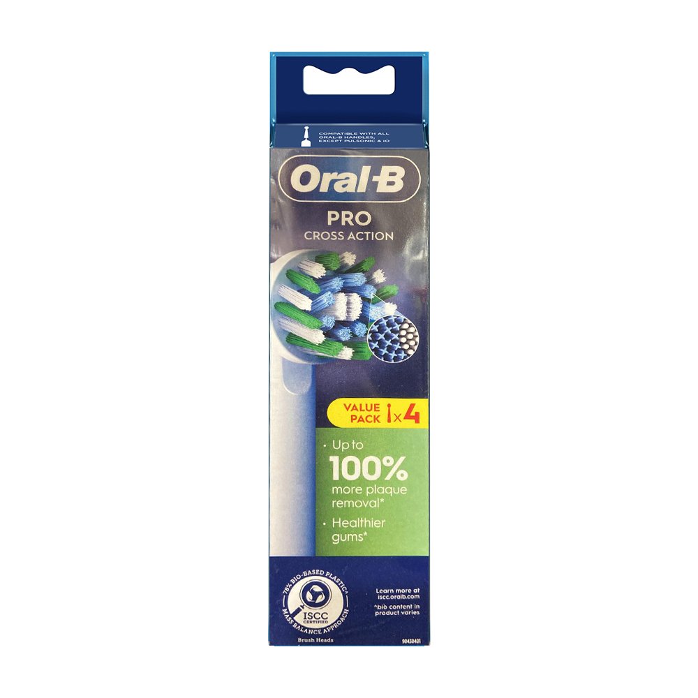 Oral B Cross Action Toothbrush Refill Heads 4 Pack